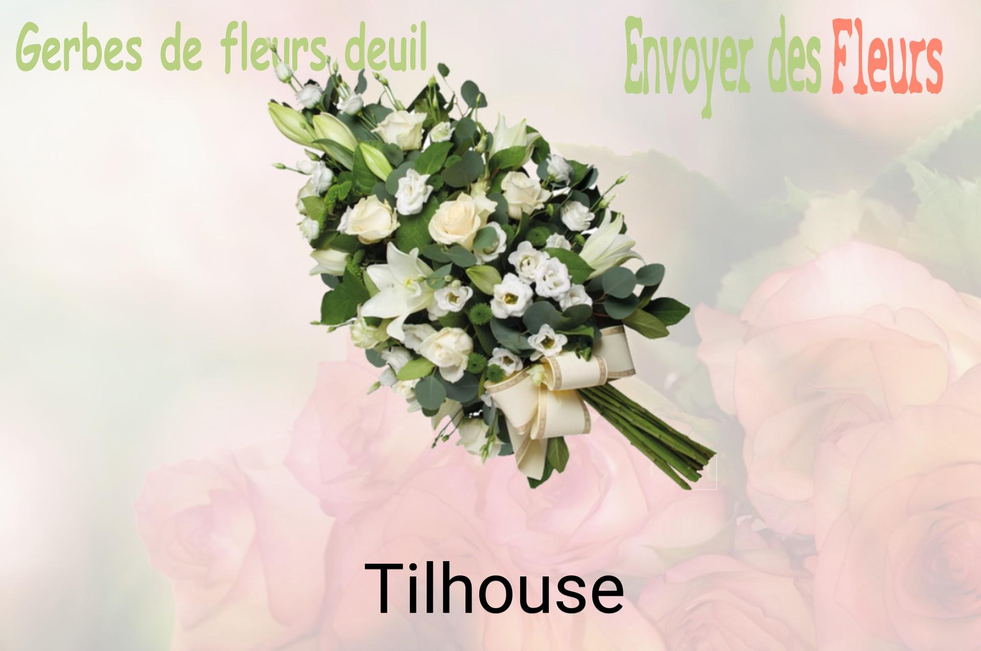 Gerbe de fleurs de deuil livrée à Tilhouse